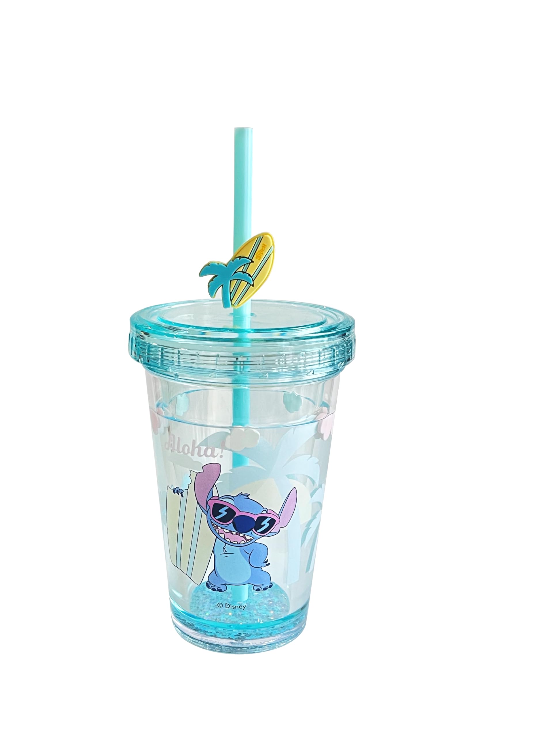 MINISO Disney Lilo Stitch Koleksiyonu Plastik Bardak (320Ml) (Dikiş)
