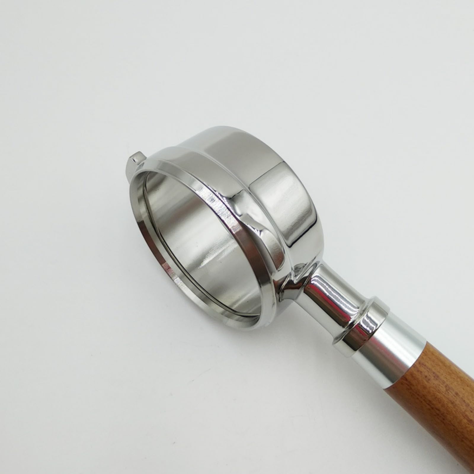 58 mm Siebträger für Kaffeemaschinen mit ergonomischem Holzgriff und abnehmbarem Edelstahlfilter, Espressokocher Teil Kaffee-Zubehör
