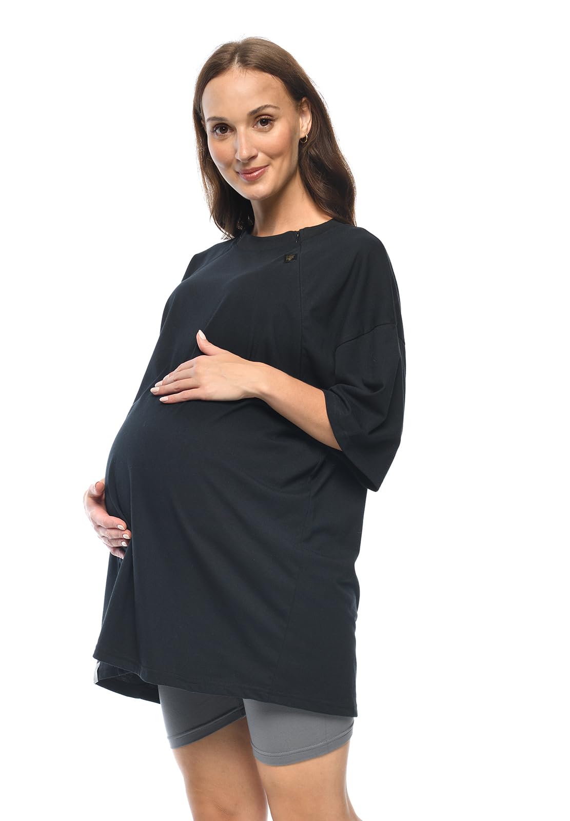 MijaCulture 2 in1 T-Shirt/Homewear/Stillnachthemd und Umstandsnachthemd M024 Amber