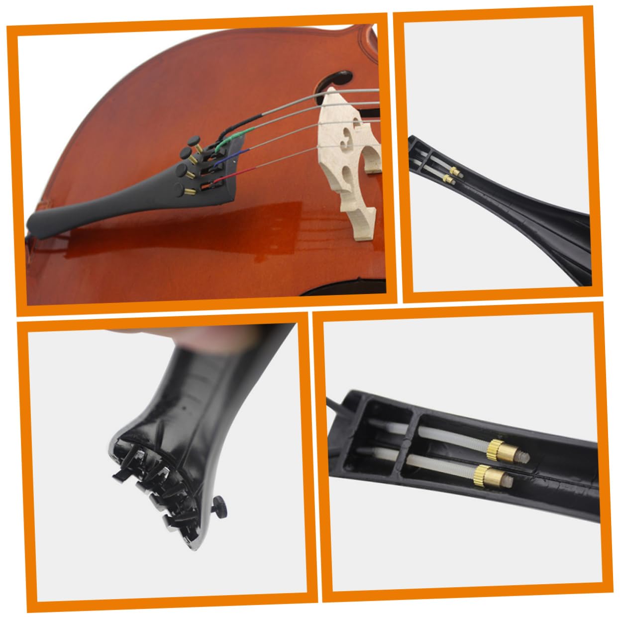 ibasenice 4sets Accessori Per Violoncello Cordiera e Cordiera Pratica Facile Da Installare e Resistente Perfetta Per Musicisti Professionisti e Appassionati