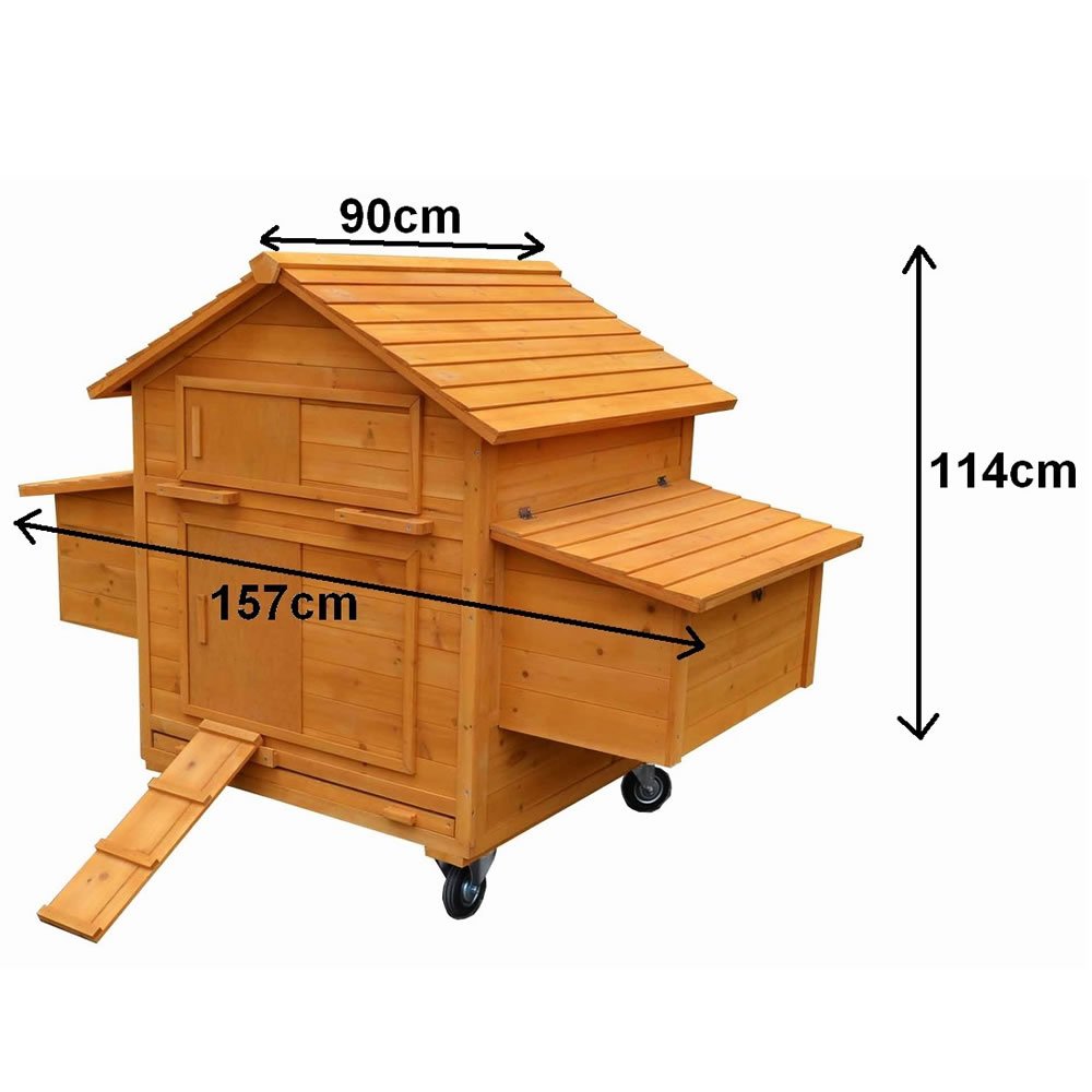rollbarer gallinero/Nido De Aves Establo Incluye 2 cajas y Rampa