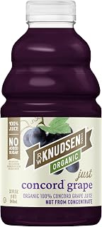 R.W. Knudsen Organic Just Concord Grape Juice 32 oz - USDA Certified Organic, No Added Sugar, 100% Juice Not from Concentrate