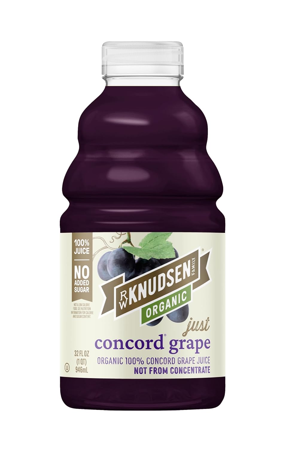 R.W. Knudsen Organic Just Concord Grape Juice, 32 fl oz (Pack of 1) Grape 32 Fl Oz (Pack of 1)