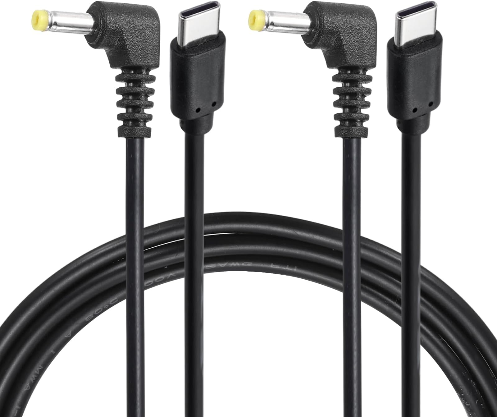 MECCANIXITY USB C to DC Power Cable 20V 3A 60W 4.0x1.7mm 6.6ft USB C to DC Barrel PD Trigger Plug Type-C Power Cord Fast Charging Cable for Laptop Monitor, Security Camera,Pack of 2