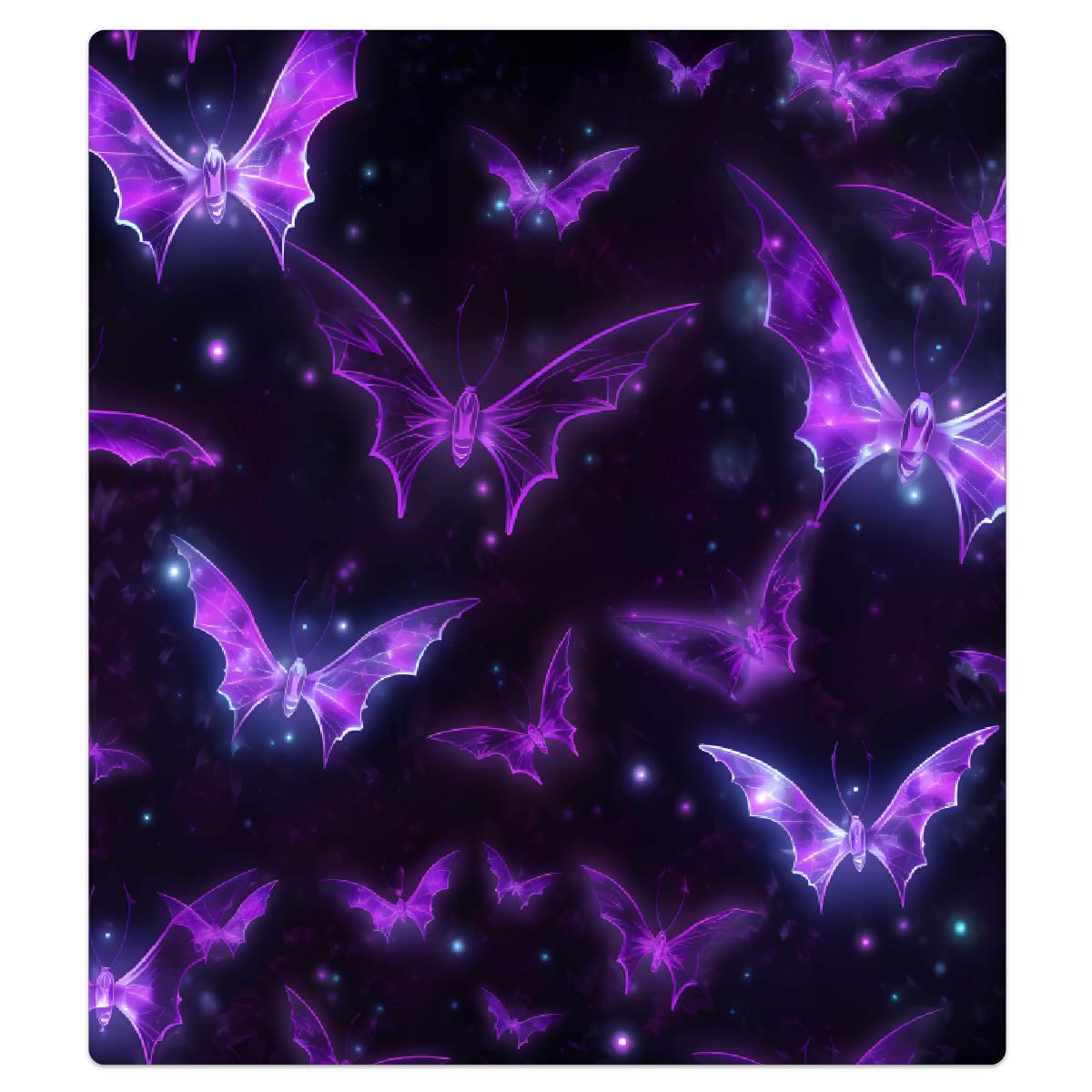 Aimant pour lave-vaisselle violet : style Halloween et chauve-souris 53,3x66 cm