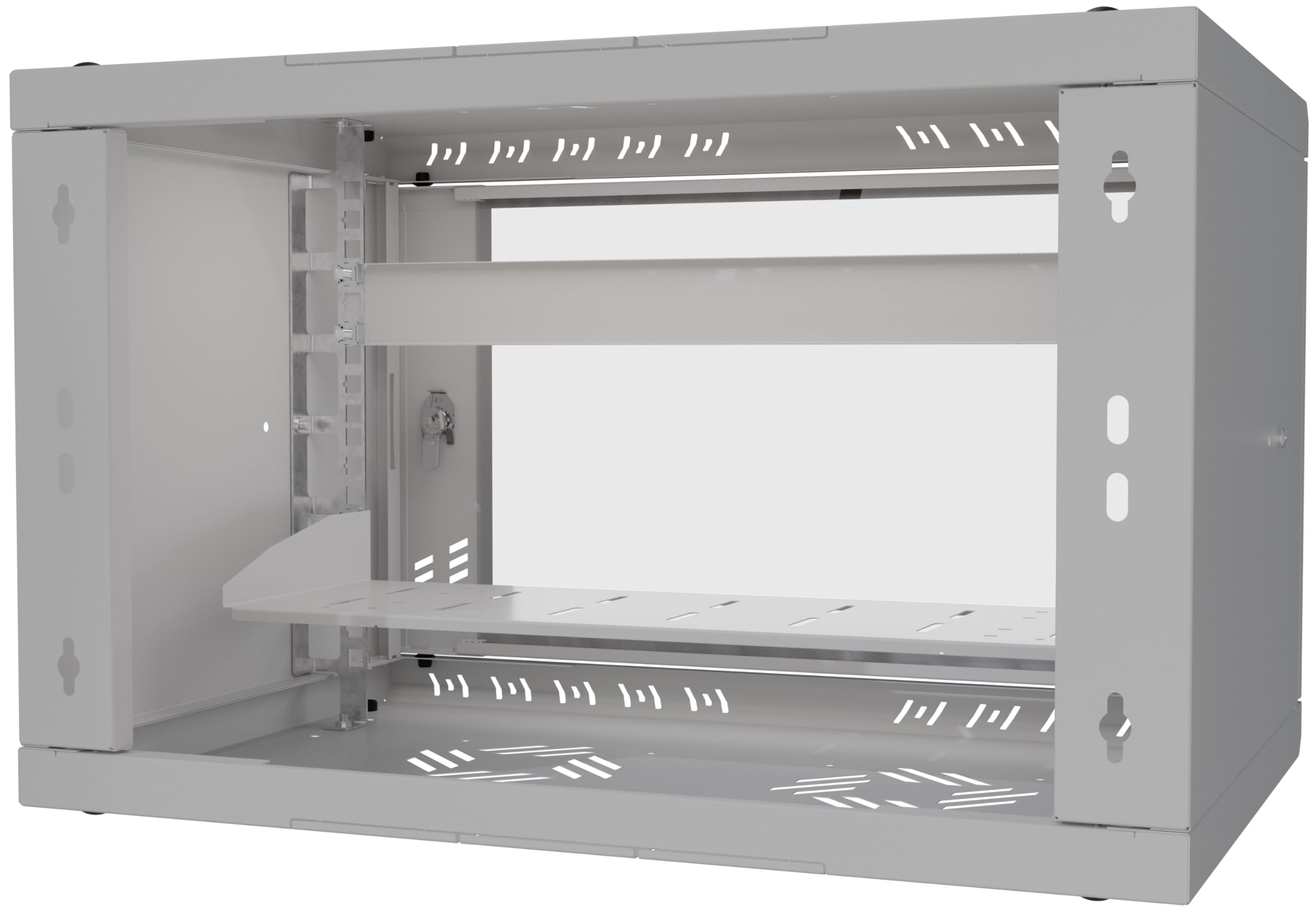Armario Rack Standard 19 Pulgadas 6U 350mm Set con Rack Servidor 150mm y Panel en Blanco - Fabricado en Acero - un Juego Completo para su Sala de servidores