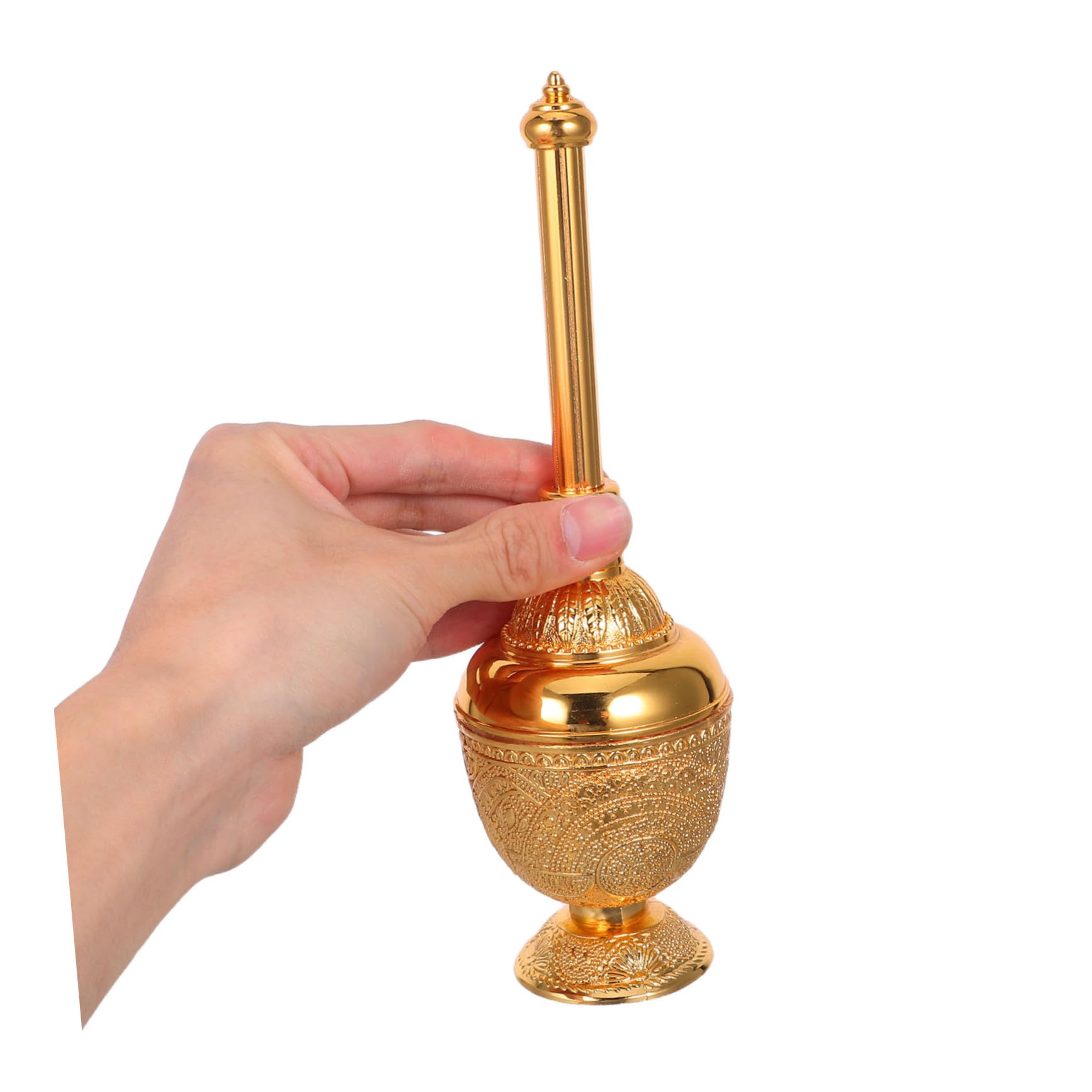 VALICLUD Bottiglia Acqua Santa Decorativa con Tappo Contenitore Sacro Compatto con Eleganti Motivi Europei Vaso per Acqua Santa Cattolica per Casa Ufficio e Cerimonie