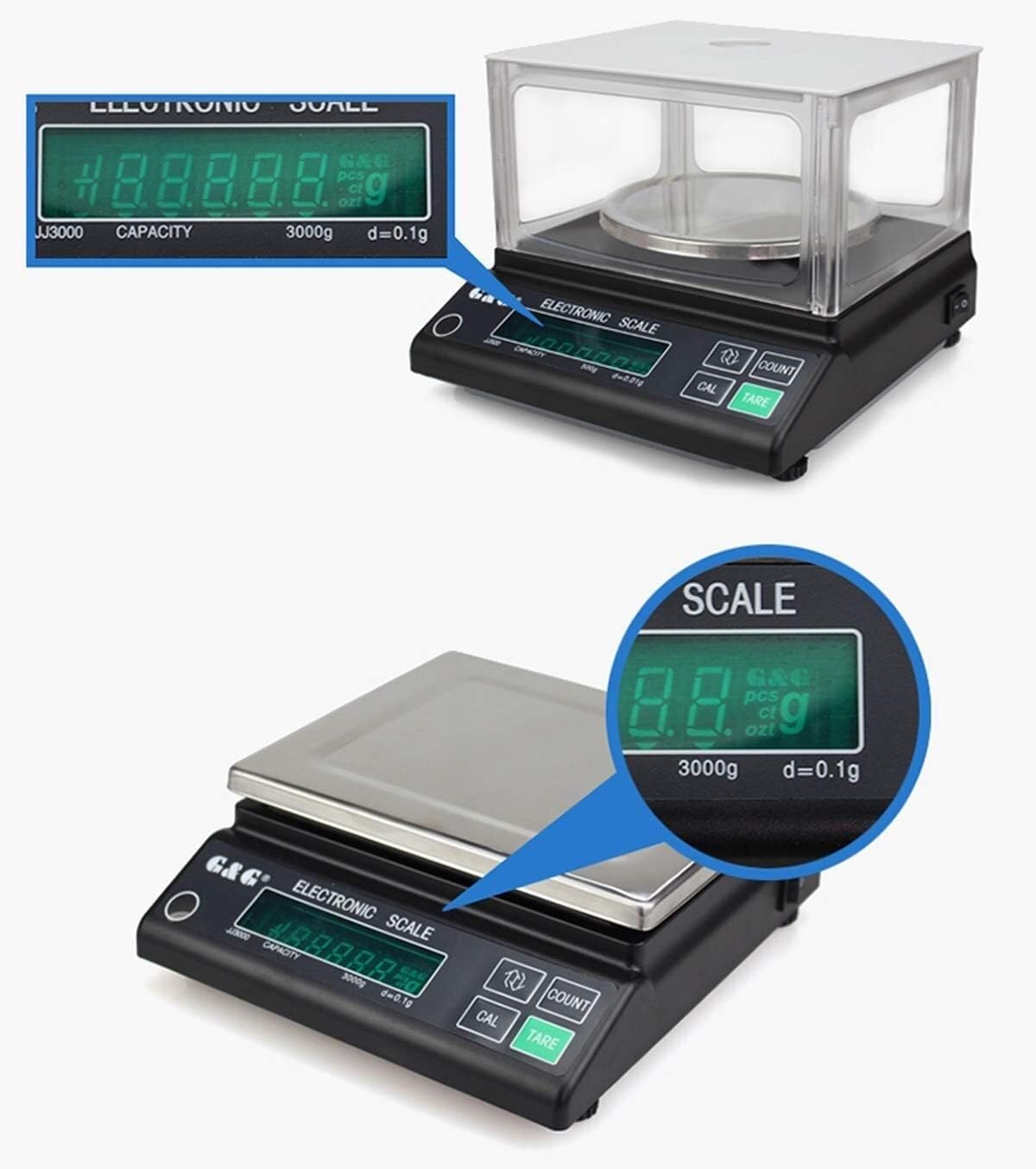 Báscula de precisión para Alimentos con función de Tara, báscula Digital de Cocina, balanza analítica de precisión, báscula electrónica de 600 g/0,01 g, joyería Industrial Digital,