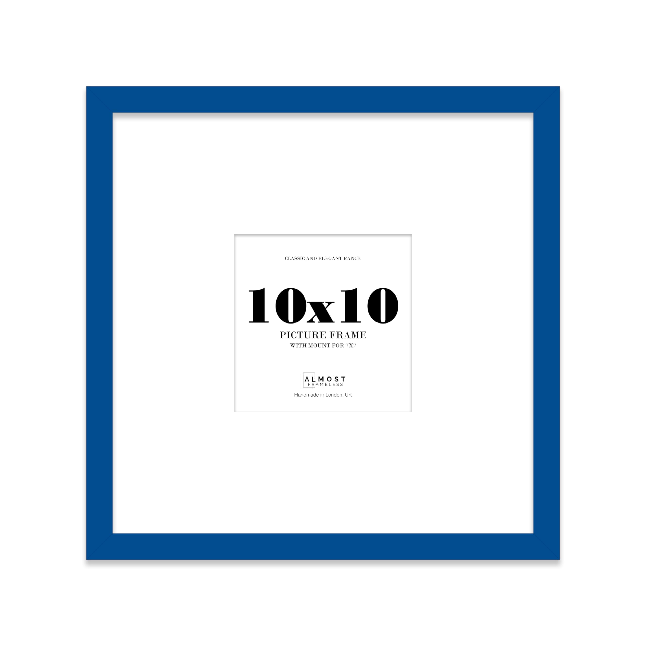10X10" Blue Picture Frame10X10" Square Frame With 7X7" Mount For 10X10"/7X7" Pictures Art Deco Style Room Decor1 Pack from B&Q