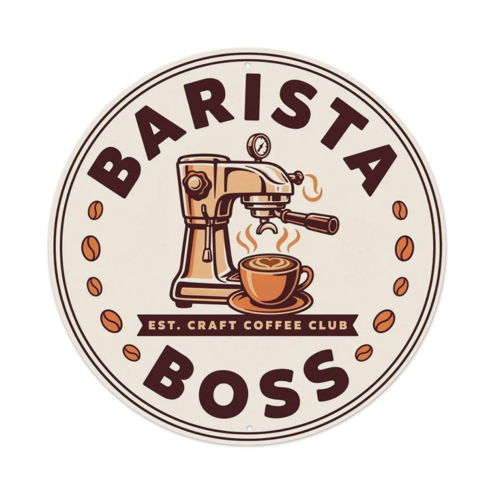 Barista Boss Metal Tin Sign Plaque