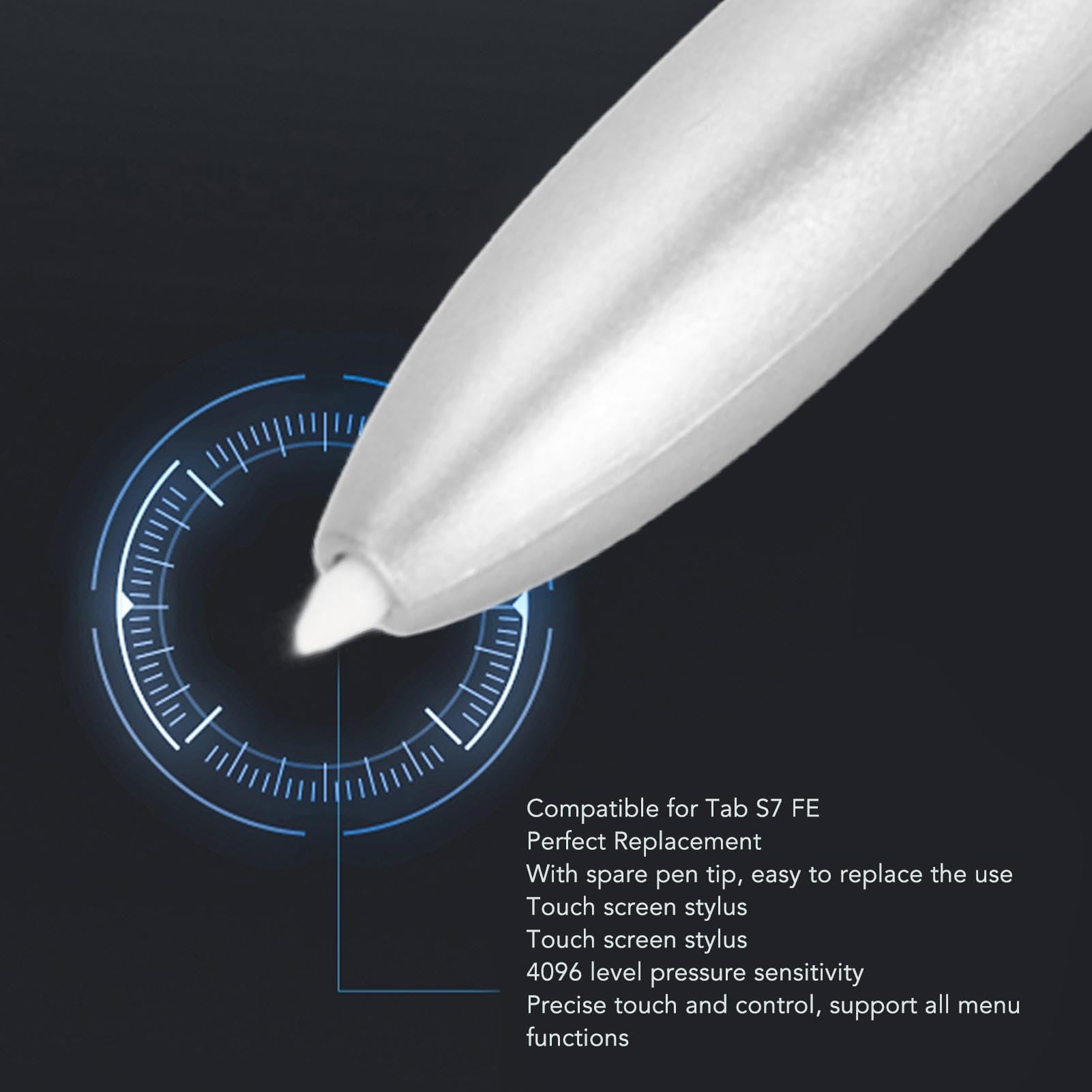 2pcs Tablet Stylus con Magnético, 4096 Niveles de Sensibilidad a la Presión, Control Preciso para Tab S7 FE (Silver)