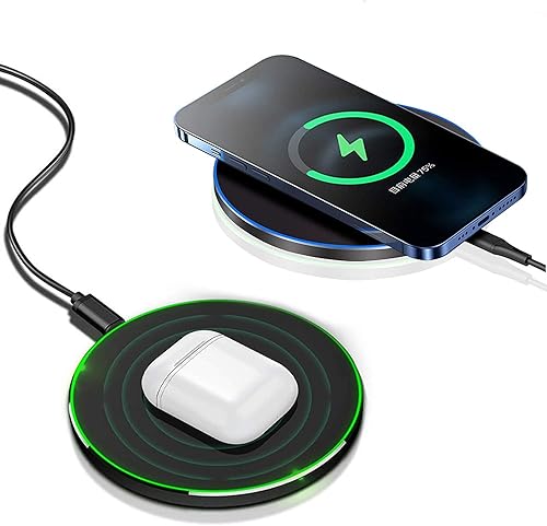 Miniatura 2 de Cargador inalámbrico de 20 W Max Fast Wireless Charging Pad compatible con iPhone 11, 12, 13, 14, 15, 16, 17 Pro/Pro Max, iPhone Xs/XS Max/XR/8