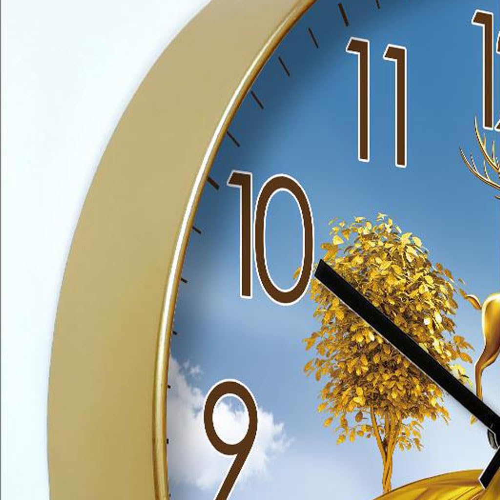Orologio da parete Orologio da parete al quarzo silenzioso con secondi di spazzata Orologio nordico for la casa, la camera da letto e il soggiorno Reloj De Pared(B)