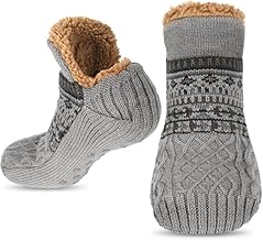 flintronic Cuddly Socks for Men and Women, Fluffy Hut Socks, Non-Slip Stopper Socks with Wool, Soft Warm Winter Hut Socks House Socks