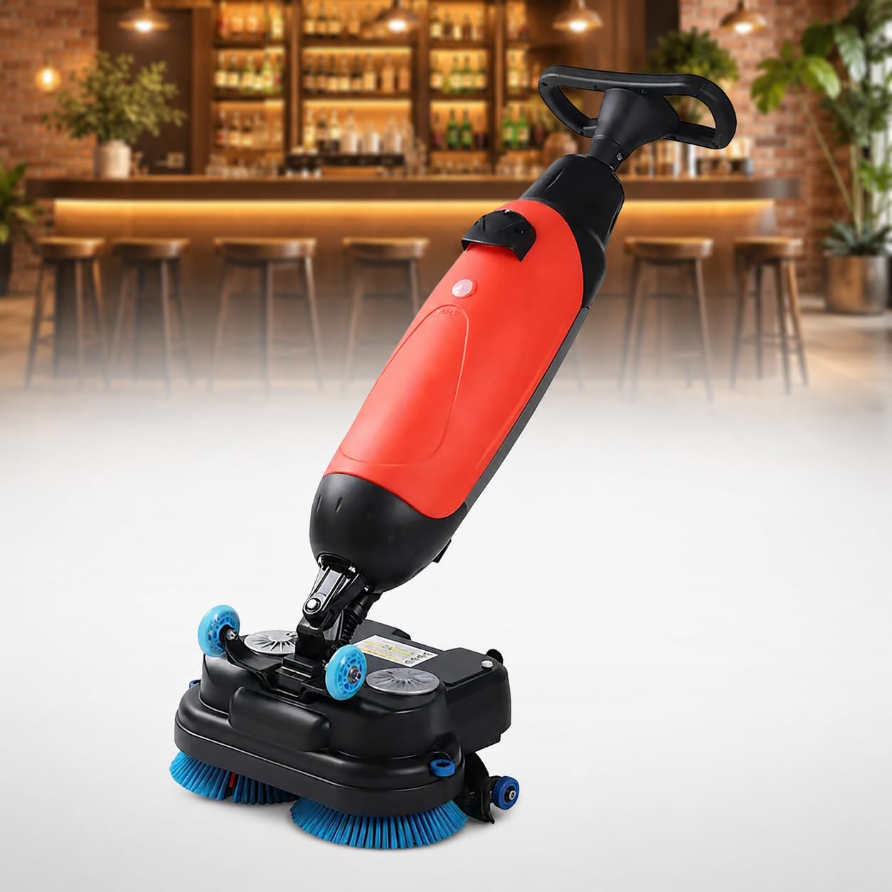 Autolaveuse Automatique 43 Cm Avec Double Brosse, Sans Fil Red