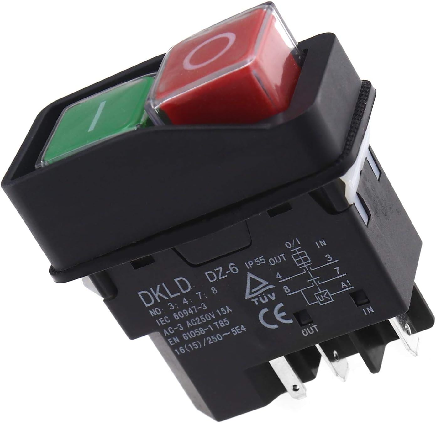 Amazon.com: SING F LTD IP55 Electric On Off Switch Red and Green Button ...