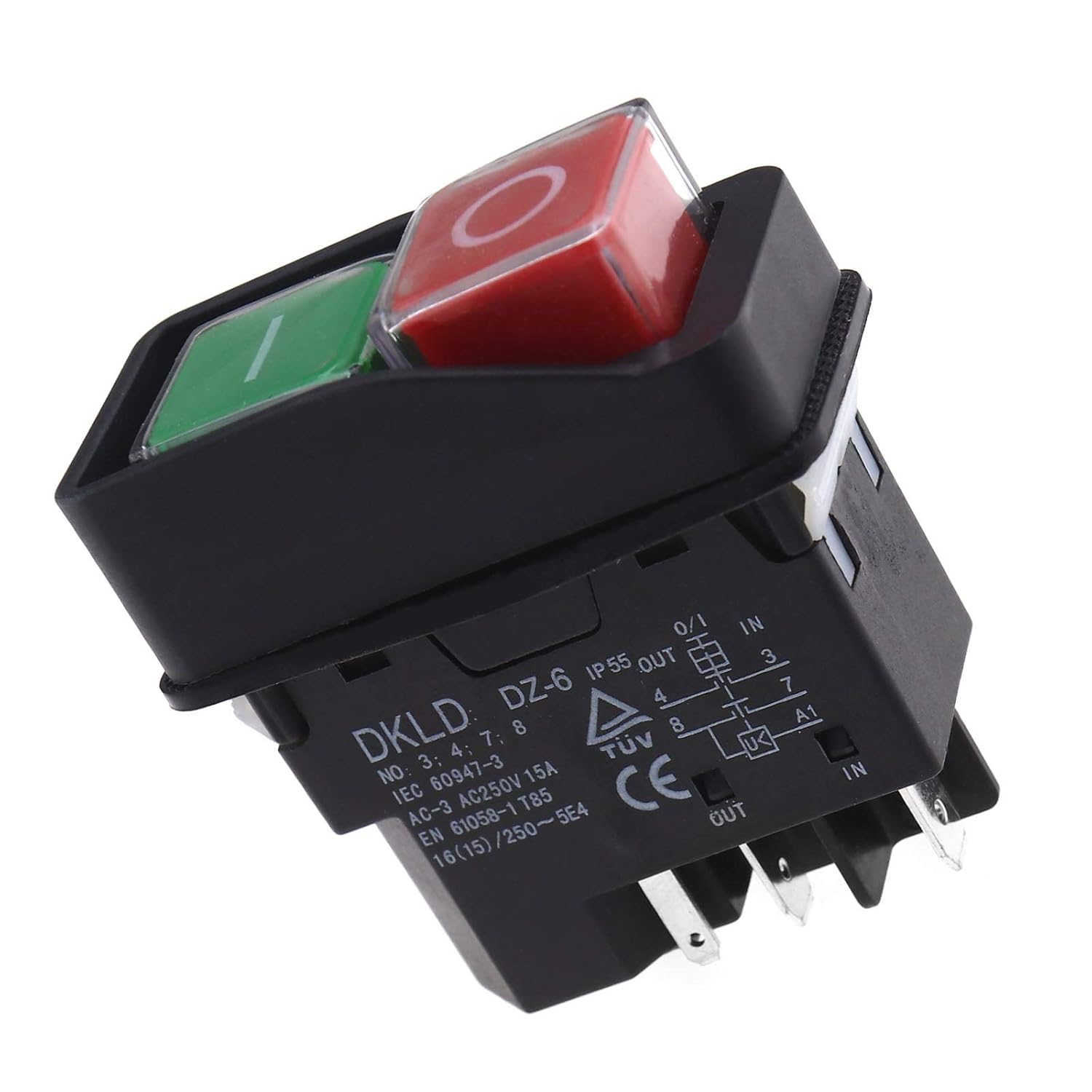 SING F LTD IP55 Electric On Off Switch Red and Green Button 240V for ...