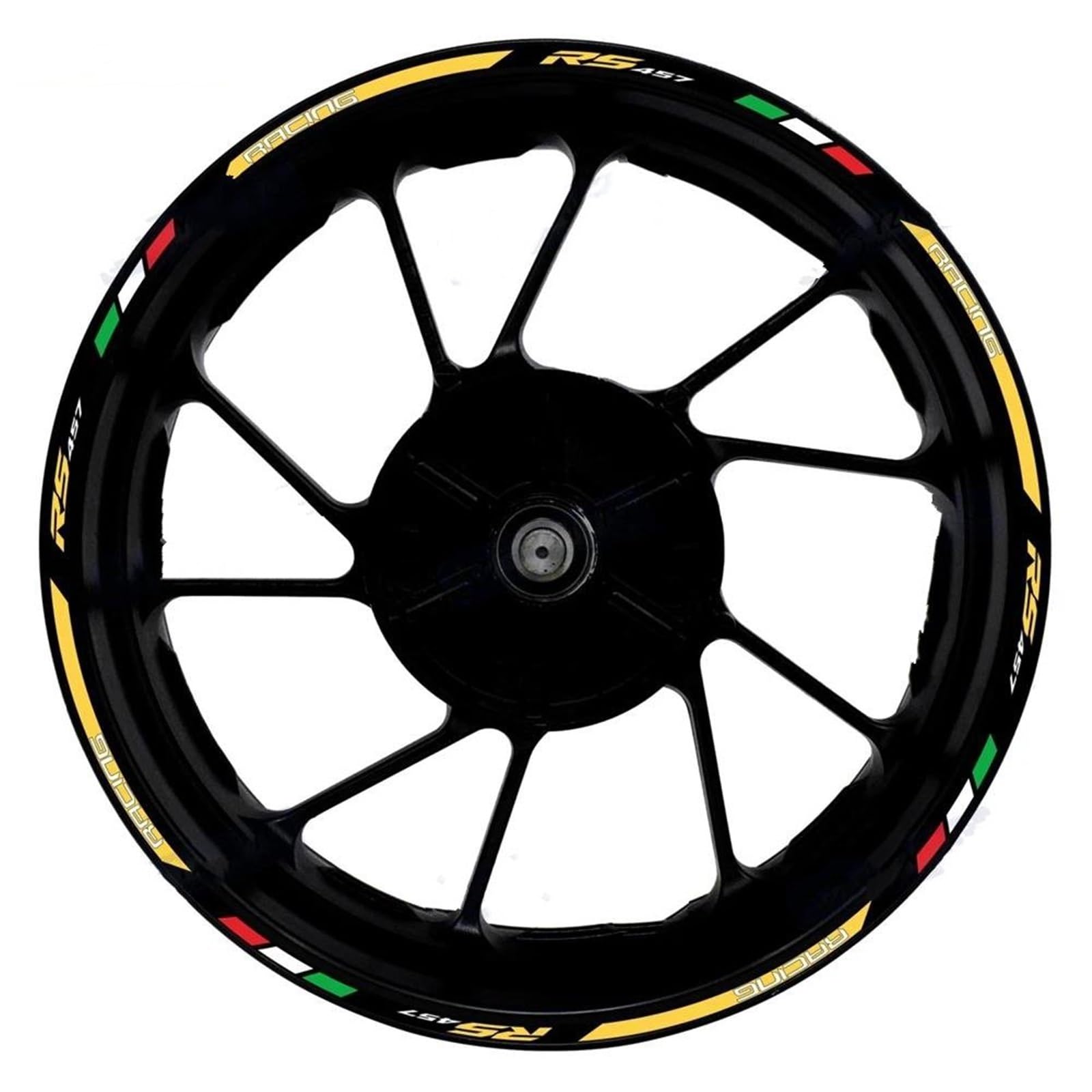 Motorcycle Wheel Sticker Decals Waterproof 17 Inch Rim Strip Tape for RS457 RS 457 Motorbike(Color1)