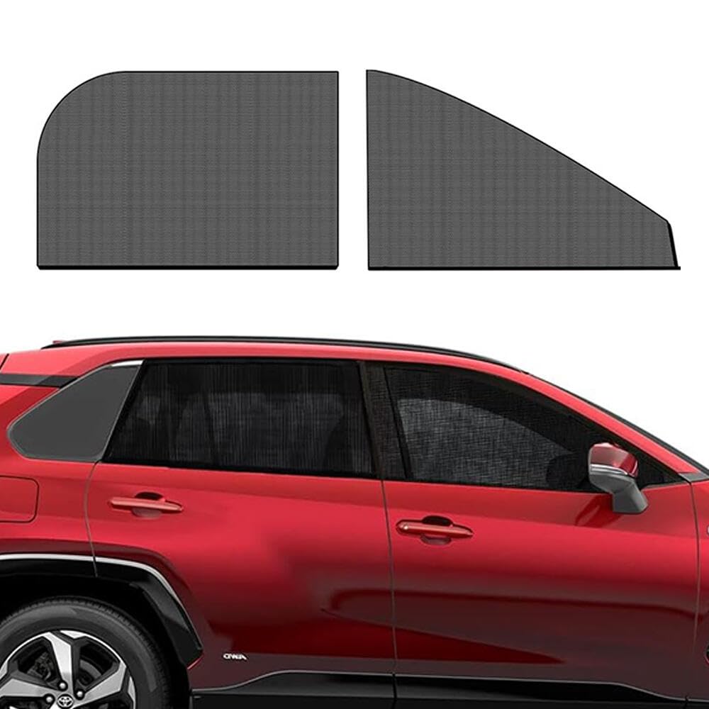 Goodern 4Pcs Car Side Window Sun Shade,Stretchy Breathable Mesh Sun Shade for Sun Glare Privacy Protection Mosquito control,Camping Heat Block Front Rear Window Shades Universal Window Covers-SUV