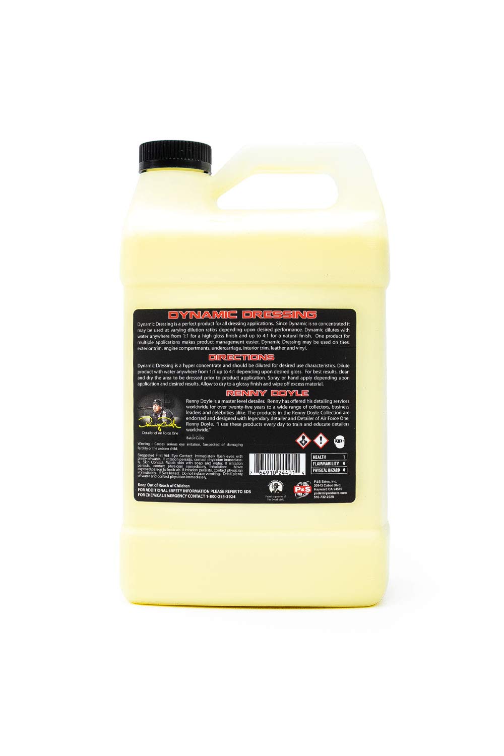 P & S Professional Detail Products Dynamic Dressing Hyper Concentrate – Versatile Tire, Trim & Engine Dressing – Adjustable Gloss Finish & UV Protection - 1 Gallon