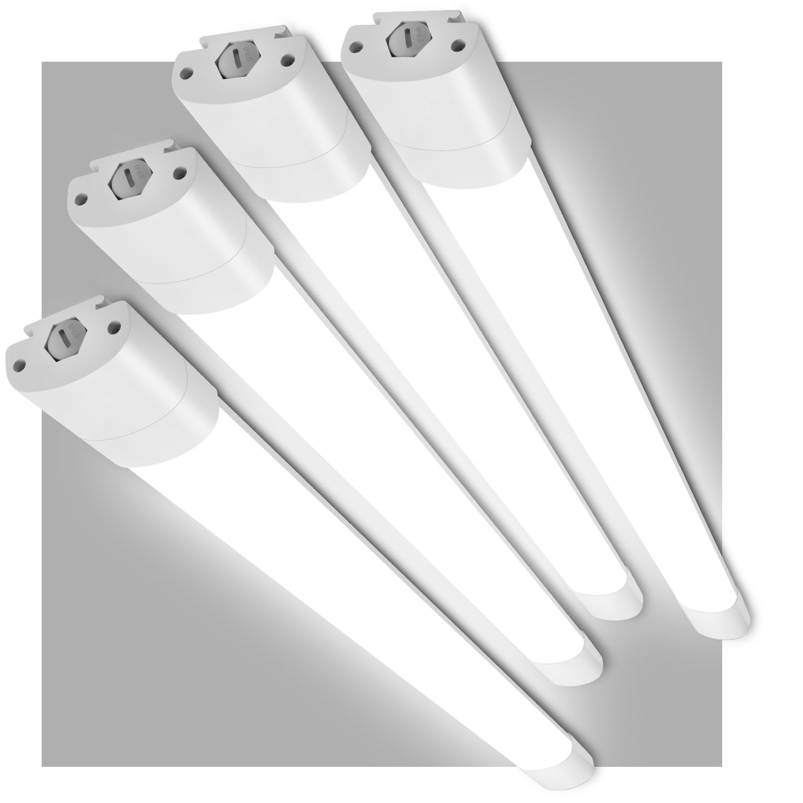 4 Stück Feuchtraumleuchte LED 120CM, 36W 4200LM Kellerlampe LED Feuchtraumlampe mit 4000K Neutralweiß, Deckenleuchte Flach Wannenleuchte Wasserfest IP65 Werkstattlampe für Büro Keller Garage Lager