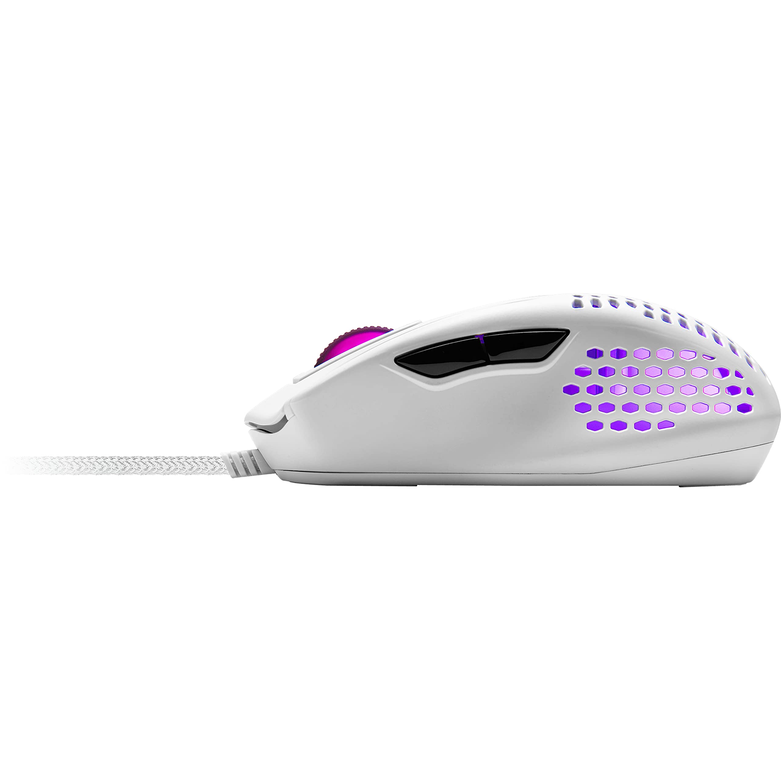 Cooler Master MM720 RGB-LED Ratón Gaming con Cable Sujeción Garra – Carcasa Ultraligera 49g, Sensor Óptico 16000DPI, Conmutadores 70 Millones Clic, Pies PTFE Suave Desplazamiento - Blanco Mate