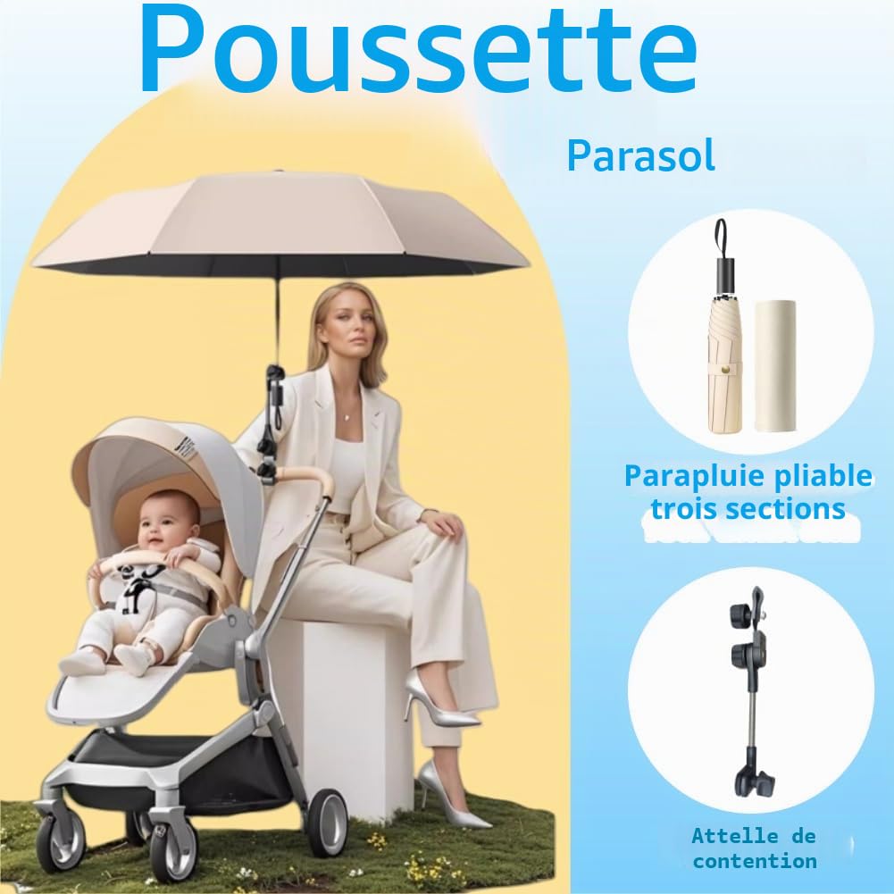 Parapluie Poussette Universelle Ombrelle,Parapluie Pour Enfants,Ombrelle Poussette Universelle,Parapluie de Landaus,Parasol Poussette Universelle,Poussette UV Protection Parapluie Chaise