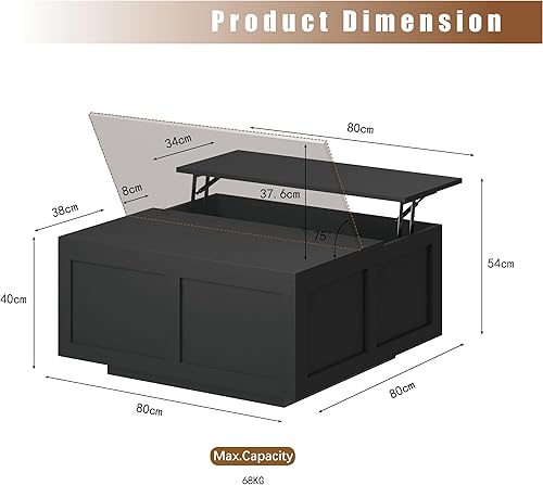 Miniatura 10 de Mesa de centro LED para sala de estar, mesa de centro moderna de alto brillo con luces LED de 16 colores, mesa de centro rectangular inteligente de