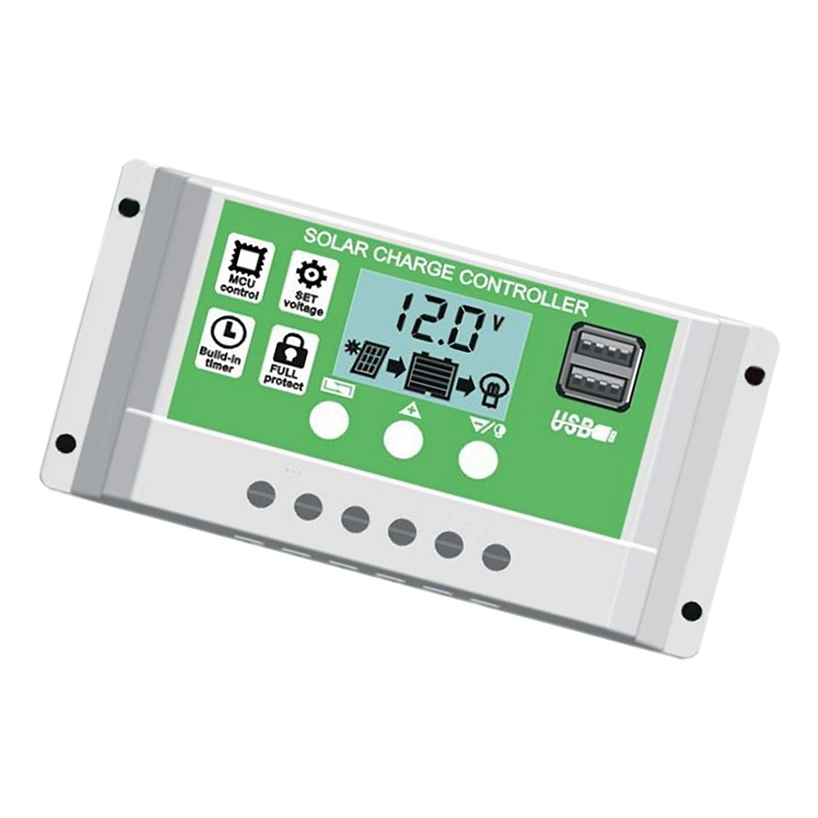 ZOOMELLA Solar Panel Battery Charge Controller 12V/24V LCD Regulator Auto Dual USB 50A|Home & Garden | Home Improvement | Electrical & Solar | Alternative & Solar Energy | Chargers & Inverters-image-29