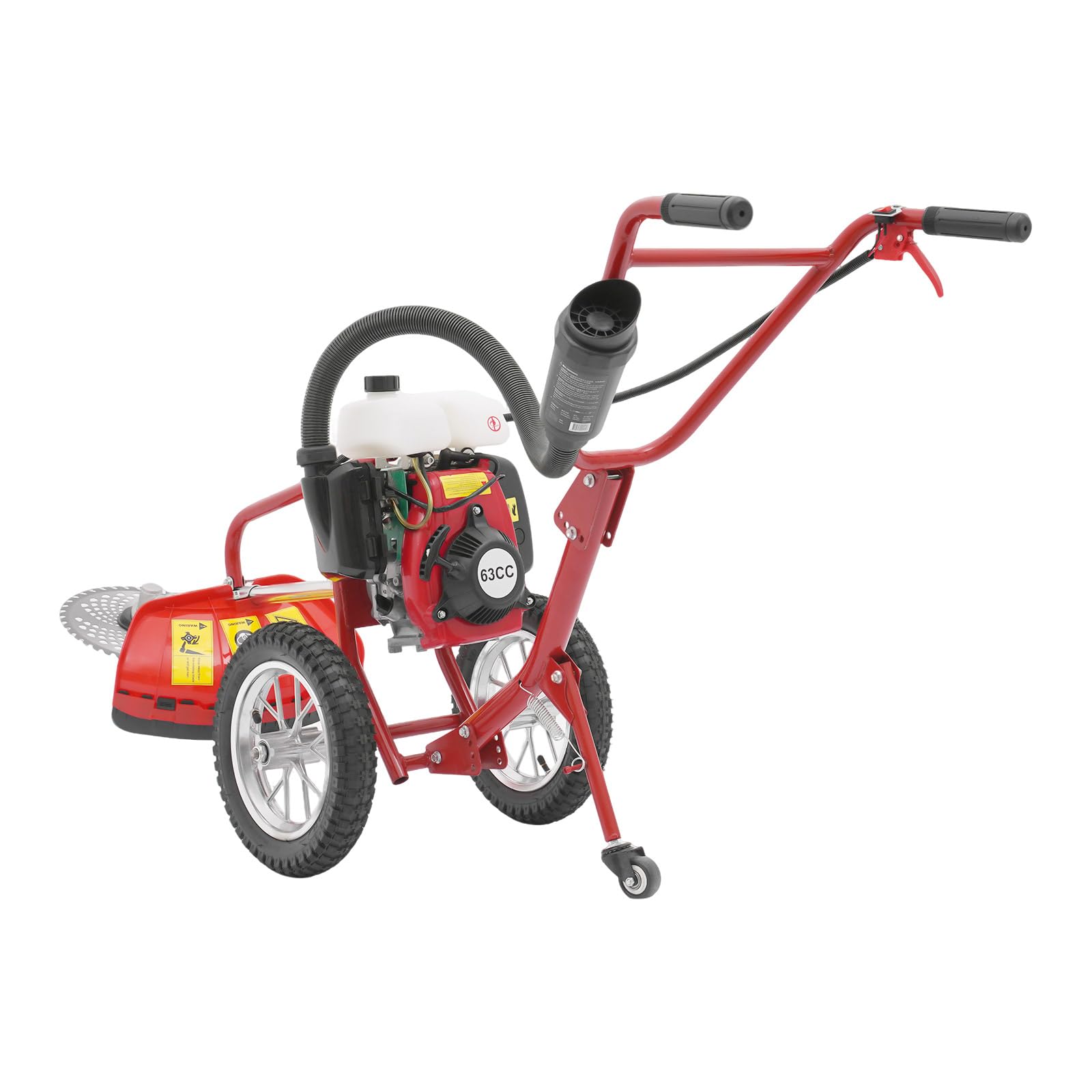 Motoazada de gasolina, minicultivador de gasolina de 63 cm³ con motor de gasolina de 4 tiempos, microcultivador compacto y ligero, con profundidad de cultivo de 10 cm para parques, jardines