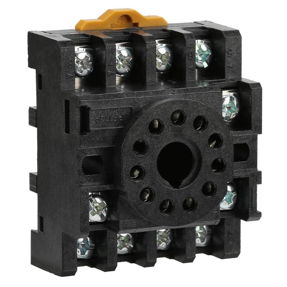 PF113A Enchufe de la Base del Relé de Potencia del Zócalo del Soporte del Relé de 11 Pines JQX-10F JTX-2C