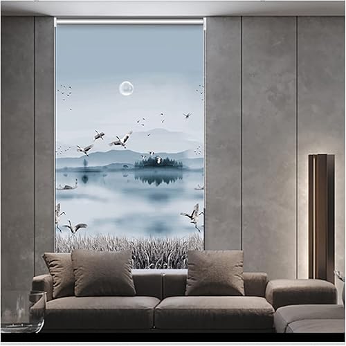 STRMAX Persiana enrollable opaca para ventanas paneles de cortina para interiores y exteriores 90 de tasa de sombreado impermeable y a prueba de