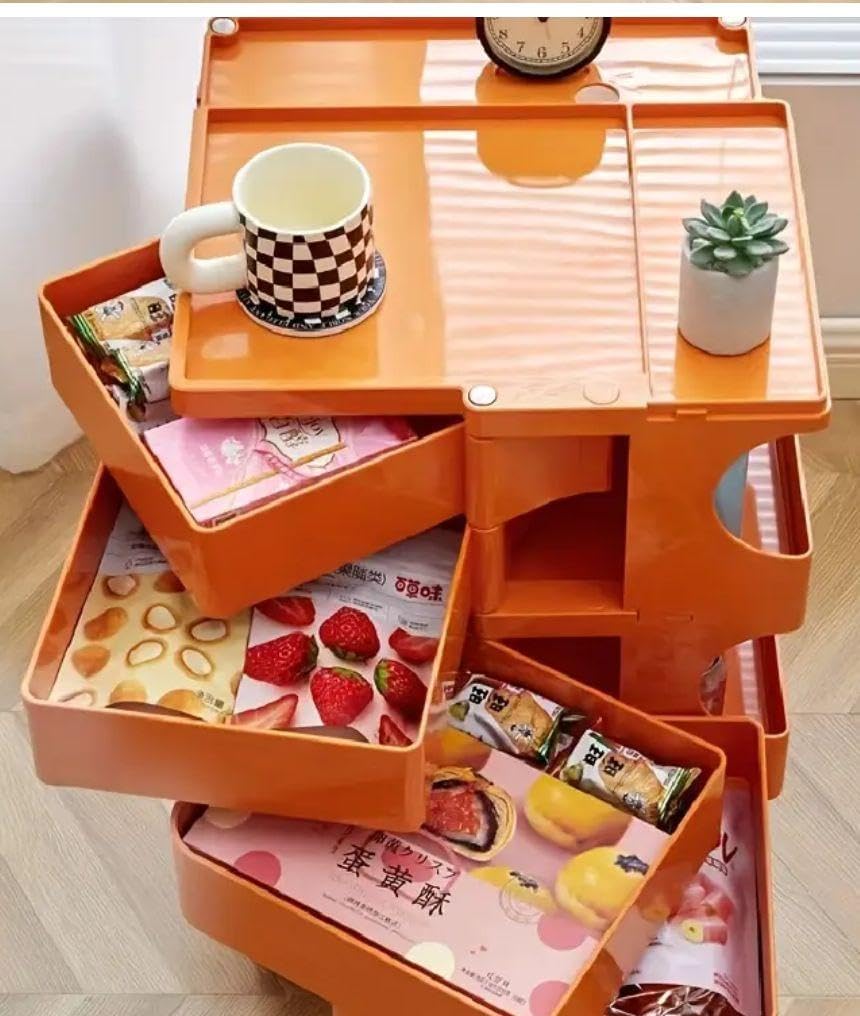 ボビーワゴン リプロダクト品 オレンジ ４段トレー 未開封 ボビーワゴン リプロダクト品 オレンジ 4段トレー 未開封