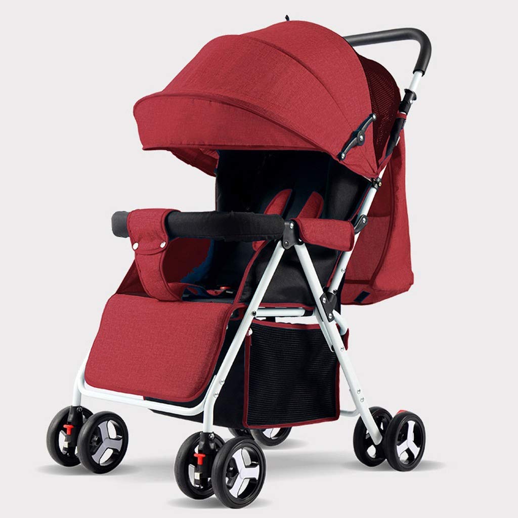 Lightweight Pram Travel Pushchair Stroller Carry Bag eith Rain Cover Recliner Rainer Cover,Baby Pram, Car Seat, Pushchair (Color : Blue)