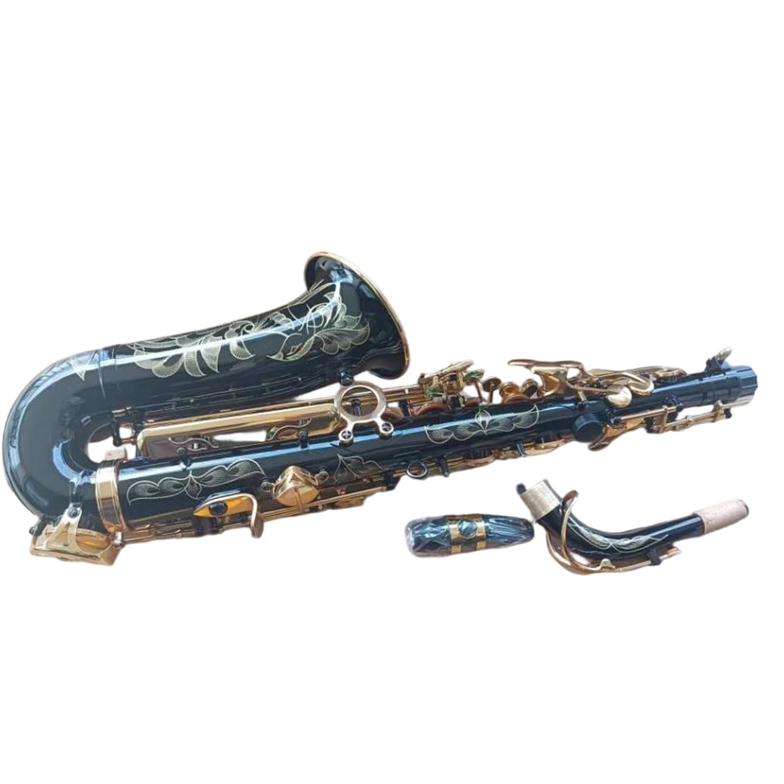 Saxophonsets Schwarzes Altsaxophon In Es Mit Koffer Profiqualität