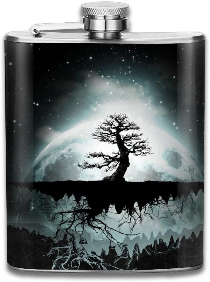 Top Shelf Flasks Tree Growth Portable Stainless Steel Hip