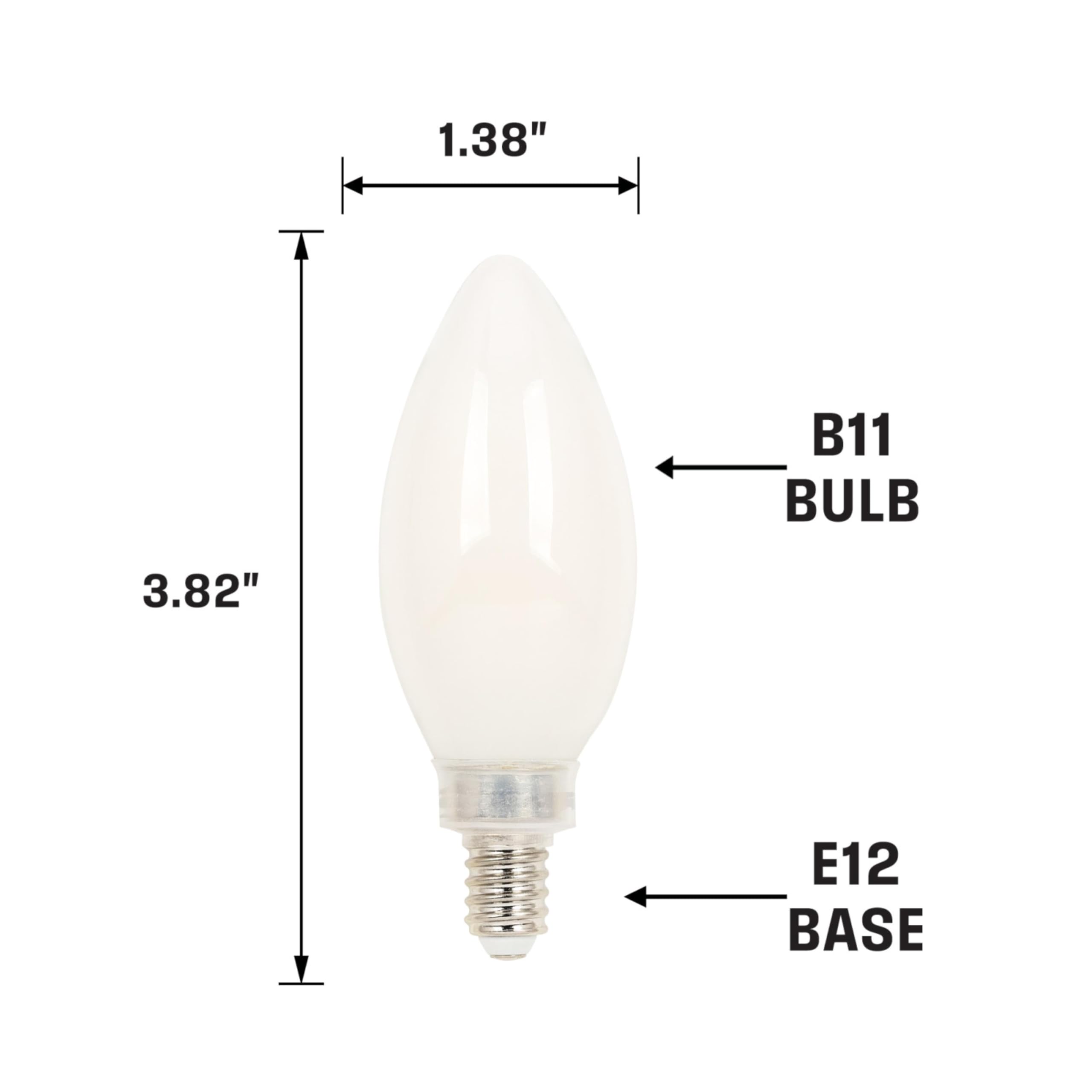 Westinghouse Lighting 5329000 4 5 Watt 60 Watt Equivalent B11 Dimmable Soft White Filament LED Light Bulb Candelabra — view 2
