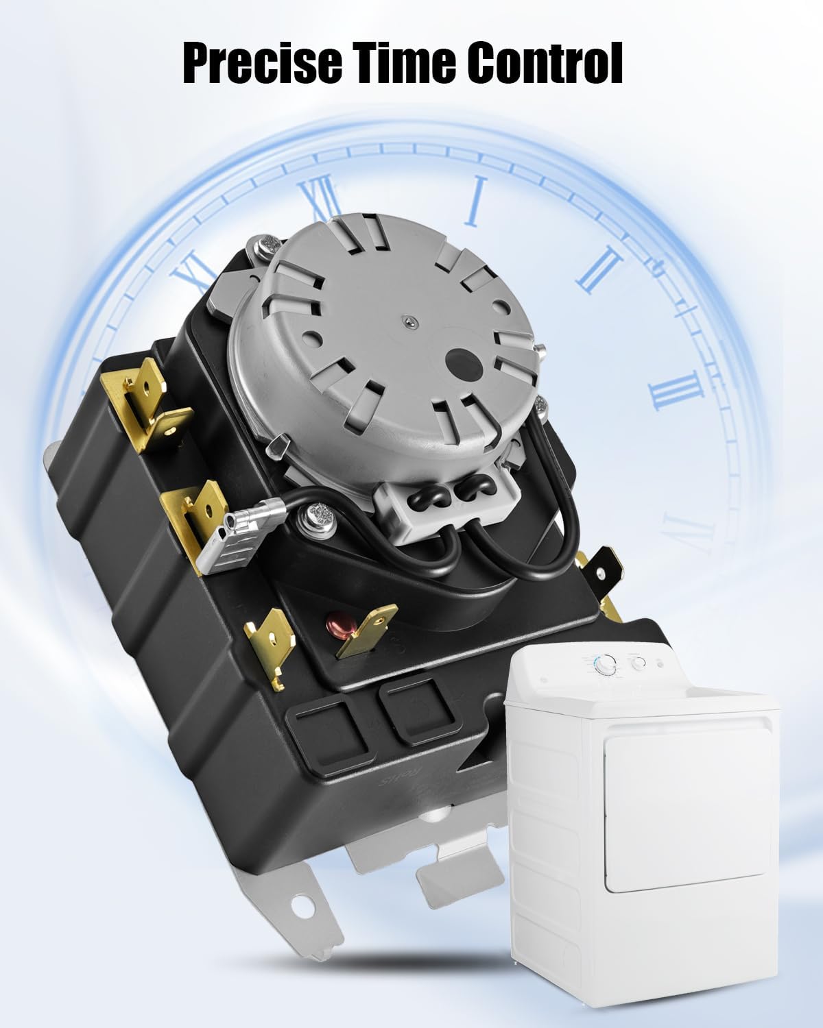 Dryer Timer Fit for GE GTD33GASK0WW GTD33PASK0WW GTX22GASK0WW GTX22GASK1WW Hotpoint HTX21GASK0WW HTX21PASK0WW HTX26GASW0WW Replace WE04X25281 4467036 AP6031731 PS11763068
