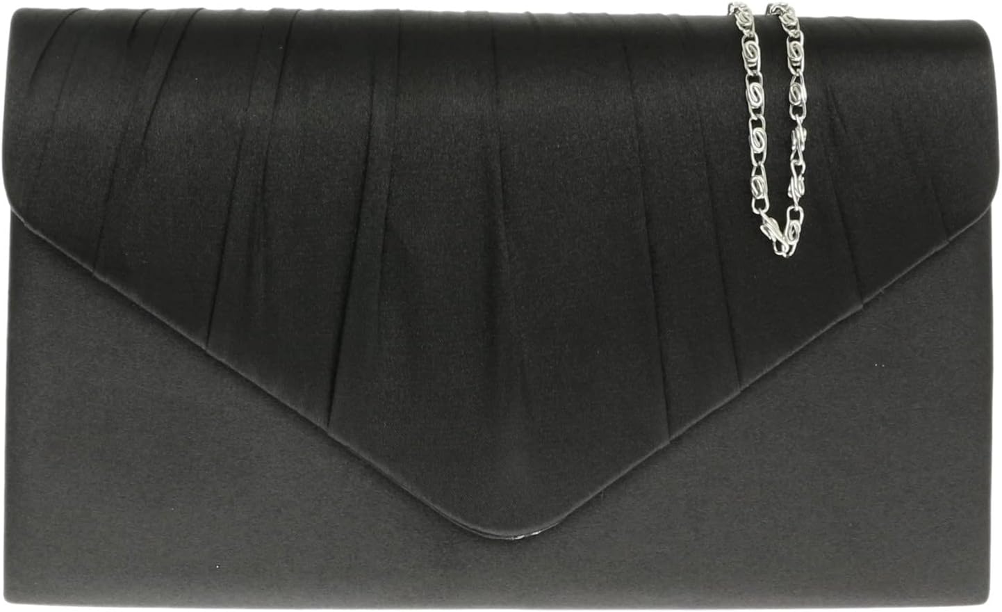 Girly HandBags Womens Satin Pleated Clutch Bag