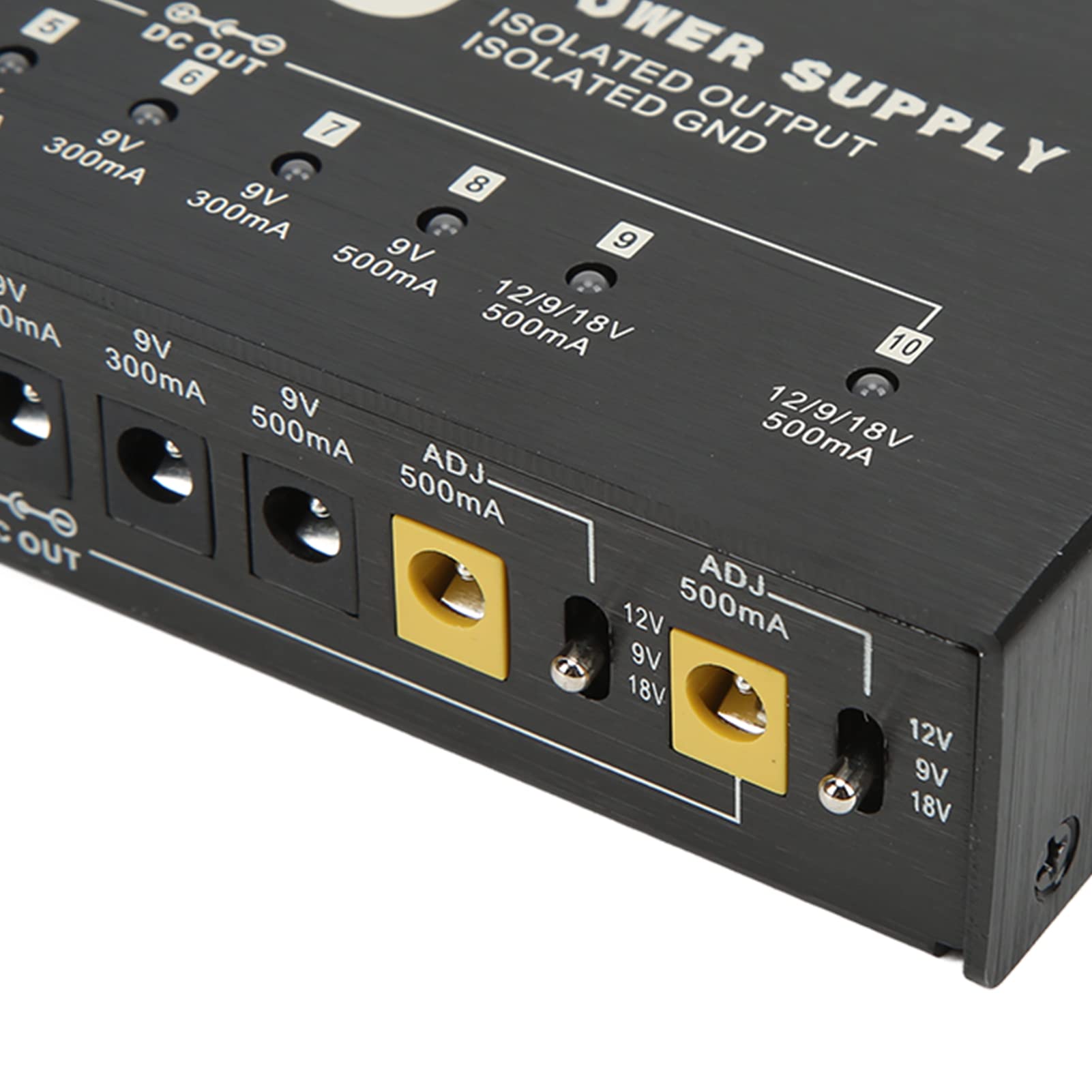 Fuente de Alimentación para Pedal de Guitarra, Potencia Multiefecto con Salida USB y 2 Efectos Individuales de Ecualización de Voltaje