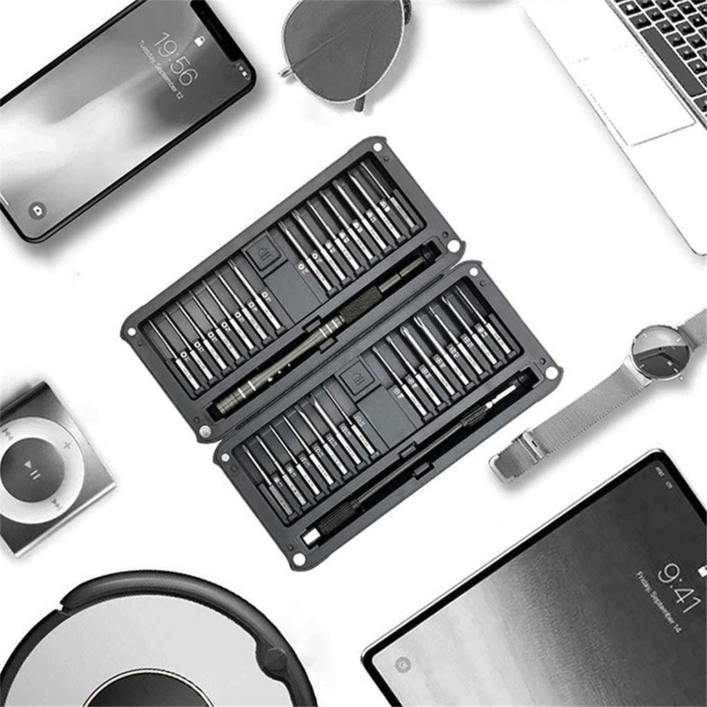 Juego de Destornilladores de precisión 30 en 1 Juego de Puntas de Destornillador de Acero magnético S2 para computadora portátil Kit de Herramientas de reparación de electrónica doméstica