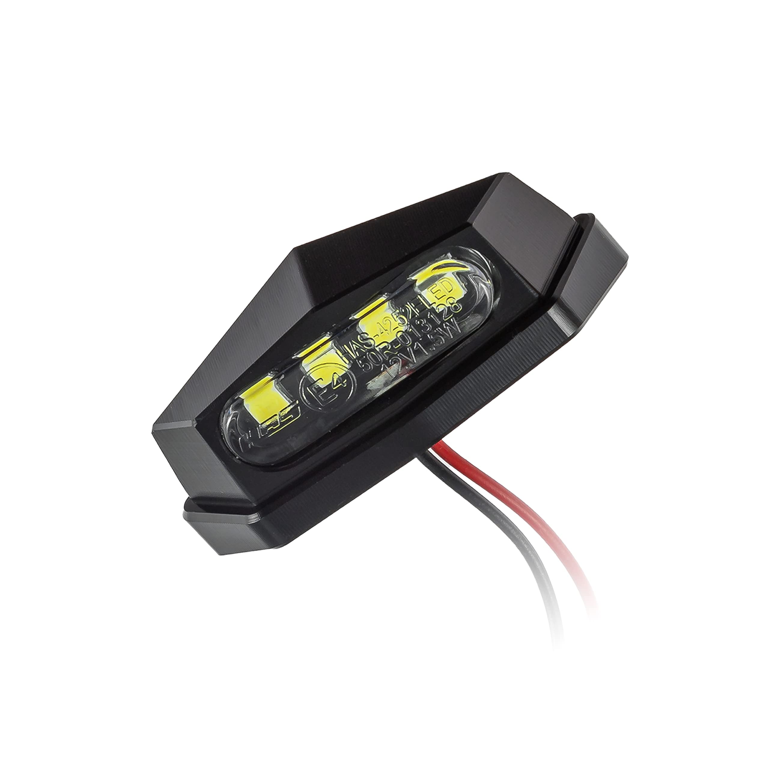 LED-Kennzeichenbeleuchtung Vento schwarz E-geprüft Universal Motorrad Roller Nummernschildbeleuchtung