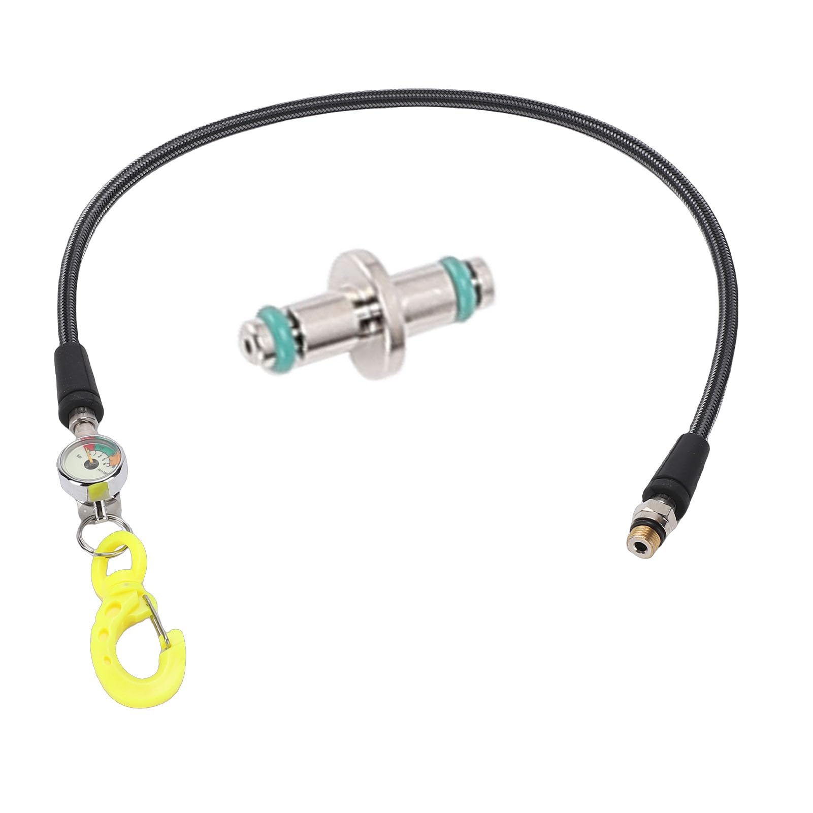 Manómetro de Buceo, Brillante en la Oscuridad, Diámetro 4 Cm, para Buceo Submarino (65CM)