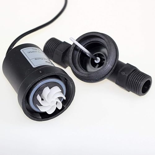 Miniatura 5 de bayite BYT-7A014A DC 12V Bomba de circulación de calentador de agua caliente solar con adaptador de fuente de alimentación de CC de bajo ruido 3M