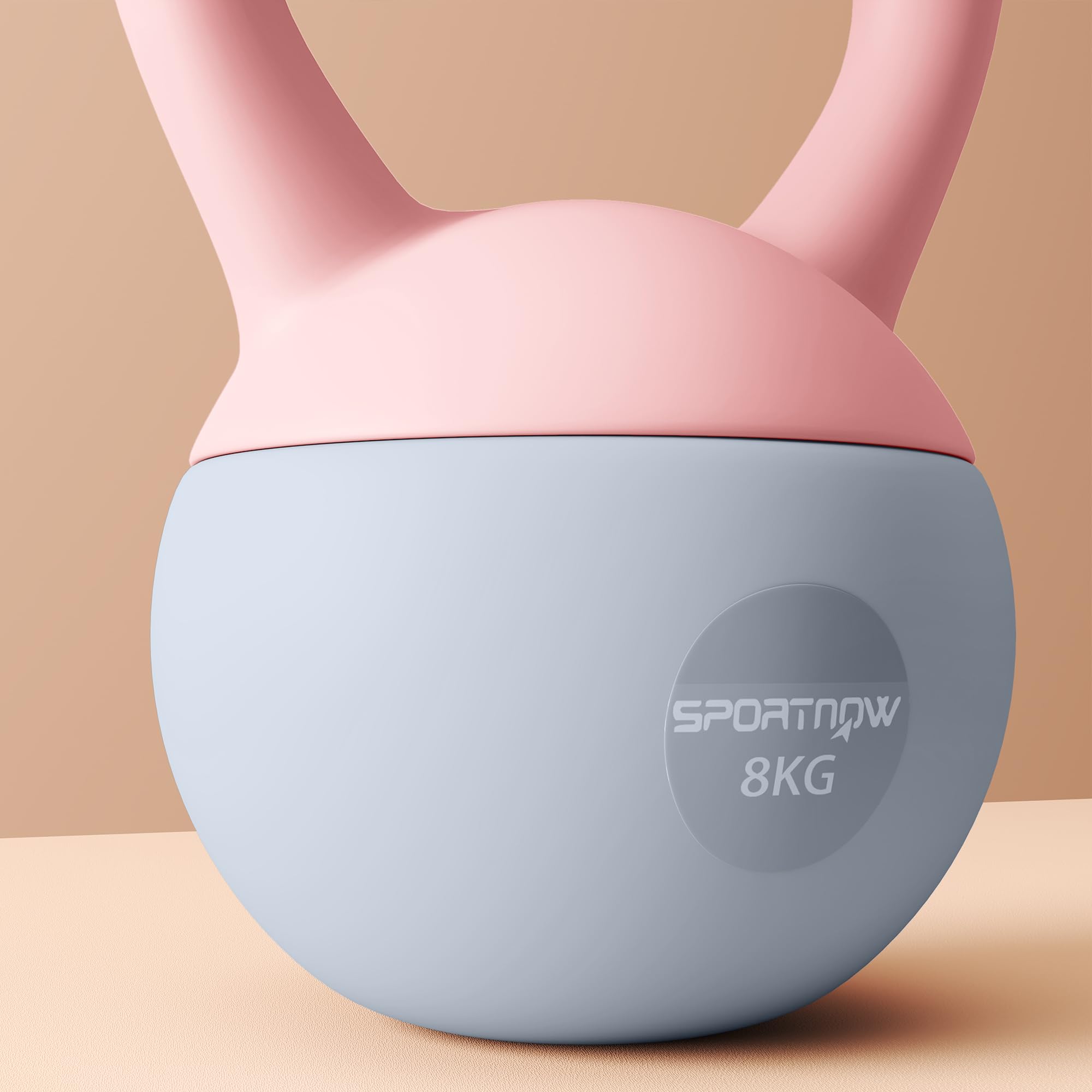 SPORTNOW Pesa Rusa 4-12 kg, Soft Kettlebell Relleno de Arena Metálica y Mango Antideslizante, para Entrenamiento Culturismo en Casa, Gimnasio