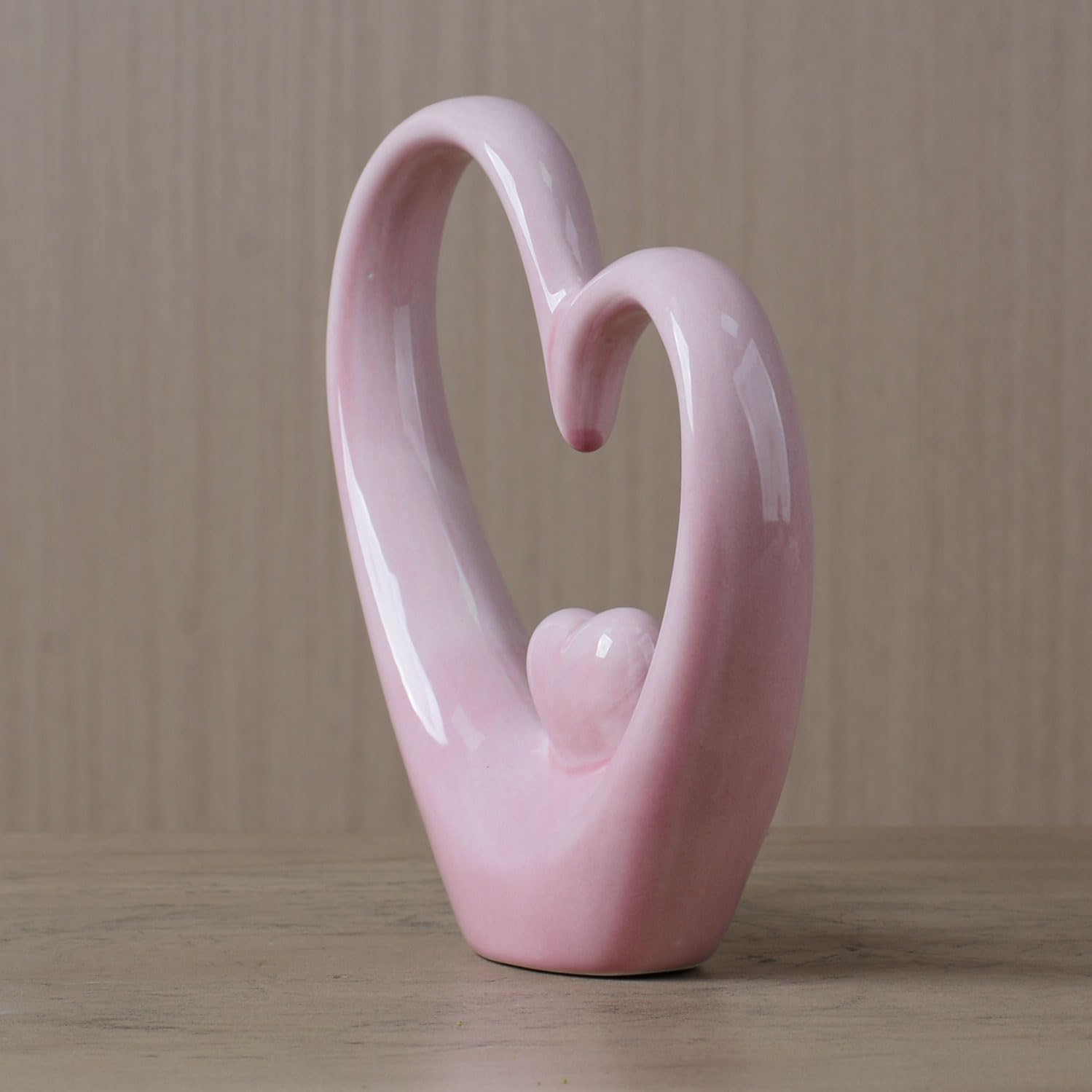 HAUCOZE Home Decor Modern Sculpture Arts Heart Gifts Collectible Figurines Bookshelf Desktop Statue Ceramic Crafts 6.7 inch - Image 10