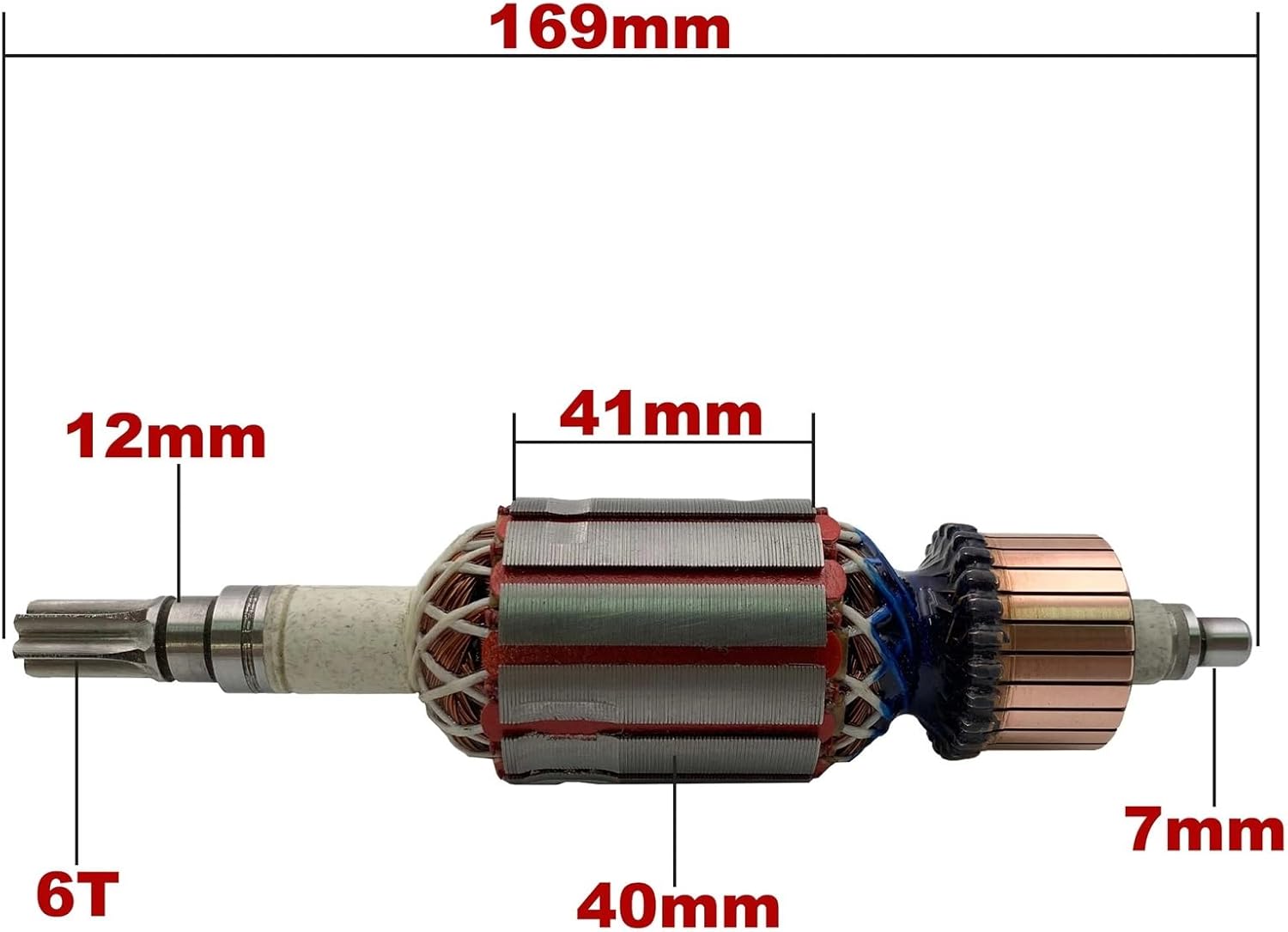 AC220V-240V Armature Rotor Anchor Replacement for Rotary Hammer GBH38 GBH5/40DCE GSH4 GSH5CE(Armature With Fan)