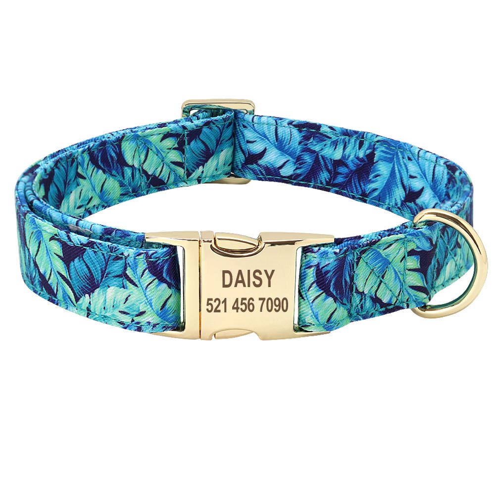 Collare per cane Collare personalizzato con targhetta per cuccioli di animali domestici Collari personalizzati per cani di taglia piccola in nylon con incisione Regolabile per cani di taglia me