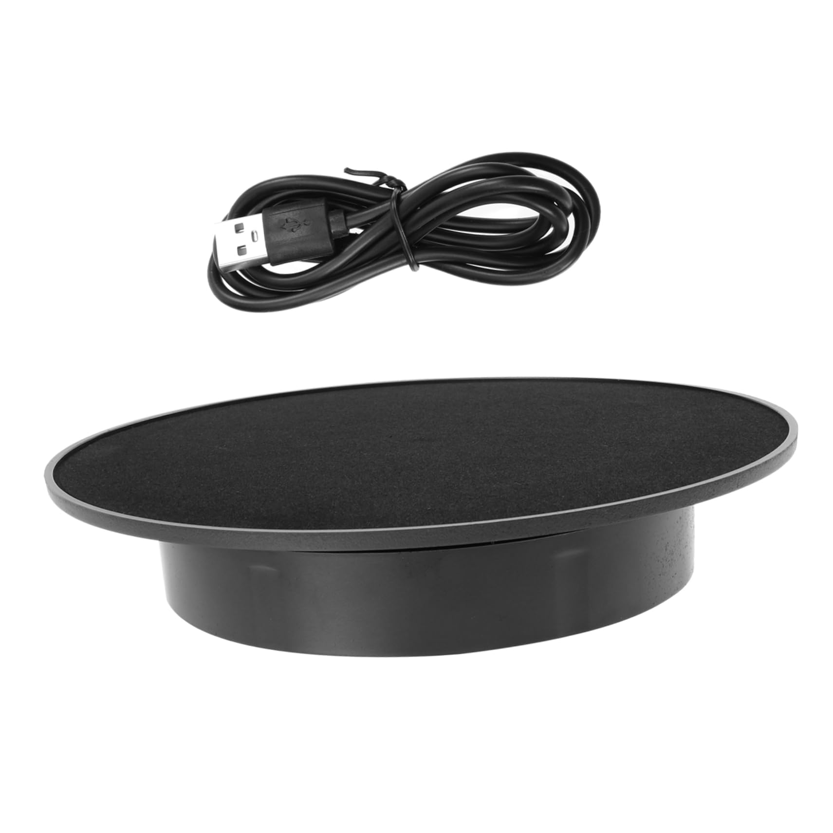 Ipetboom Piattaforma Angoli per Elettrica Esposizione e Regolazione Girevole Abs Carico Massimo 8kg in Nero , Supporto Rotante per Cosmetici e Telefoni Cellulari