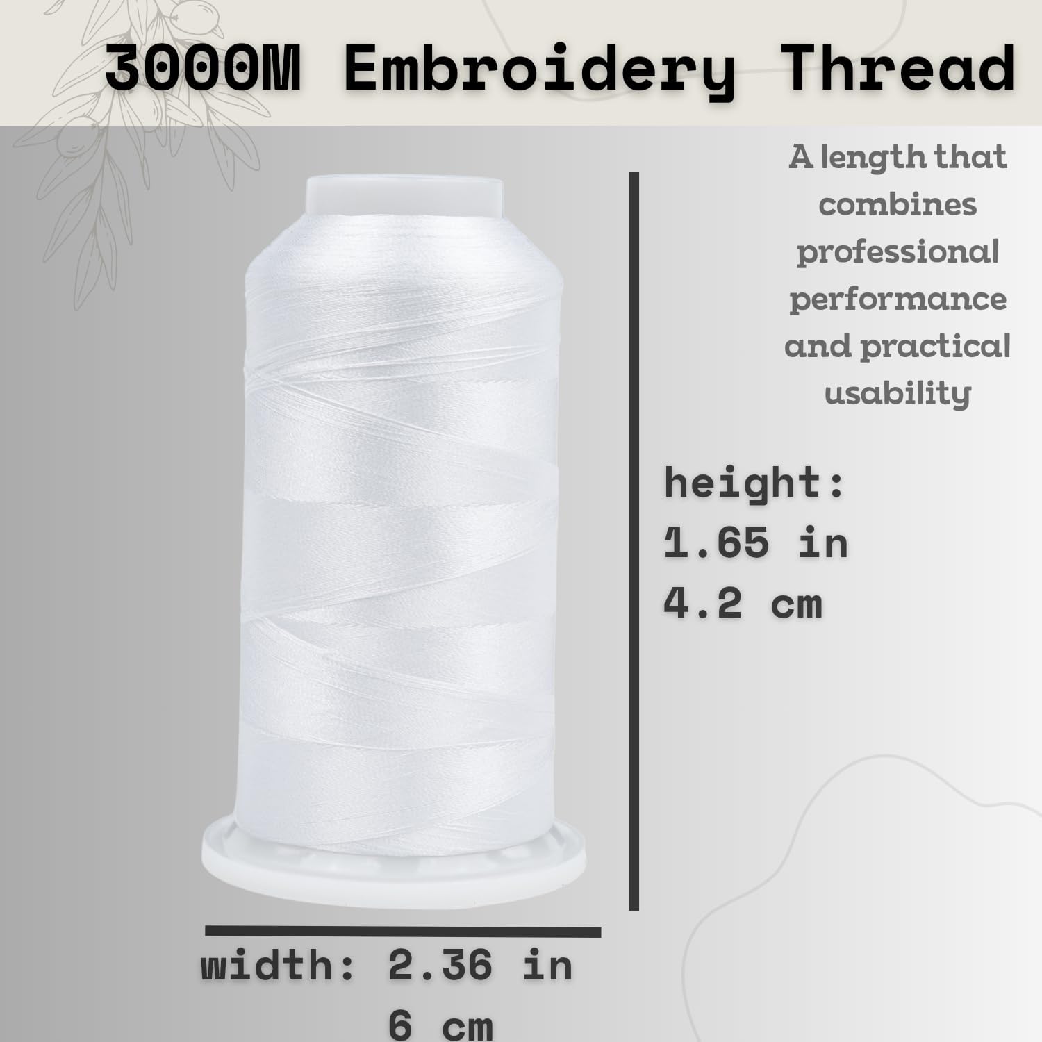 Simthread 12 Spools Embroidery Thread Set, 3000 Yards 40WT 100% Polyester Trilobal Machine Thread for Professional & Home Use, Compatible with Brother, Singer, Janome & More, 6Black+6White